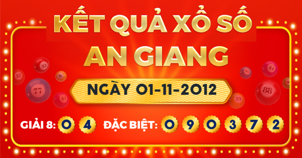 Xổ số An Giang ngày 1 tháng 11