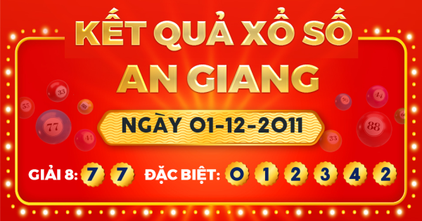 Xổ số An Giang ngày 1 tháng 12