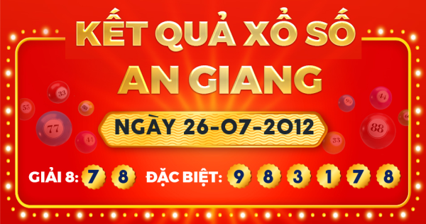 Xổ số An Giang ngày 26 tháng 7