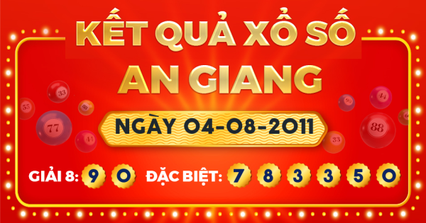 Xổ số An Giang ngày 4 tháng 8